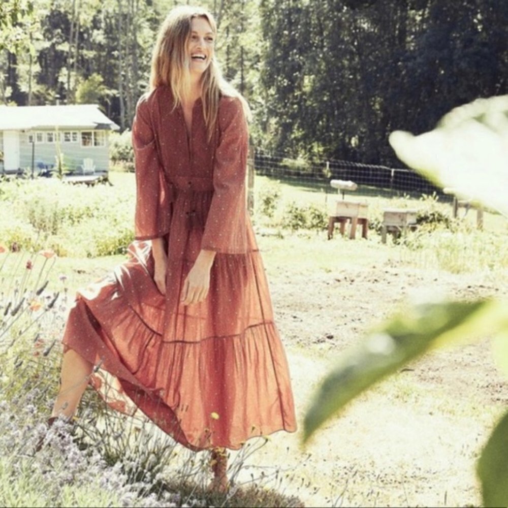 Doen Anneli Dress in Tamarillo Prairie Paisley size XS